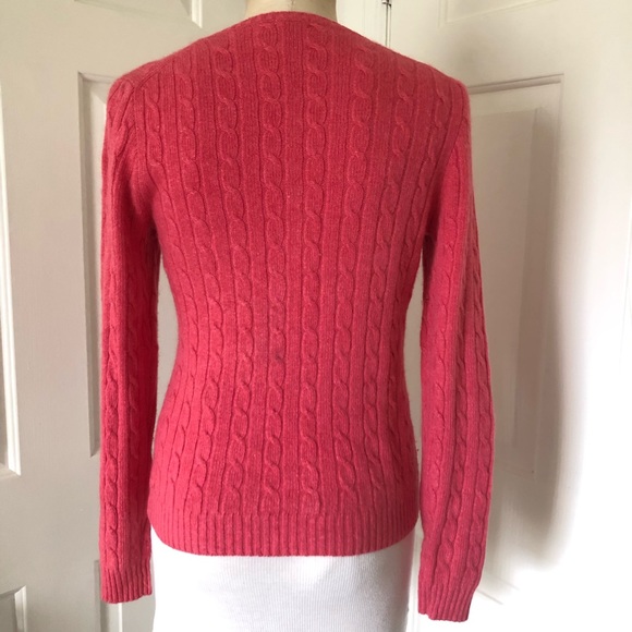 J Crew Pink Cable Crewneck Sweater - Picture 5 of 8